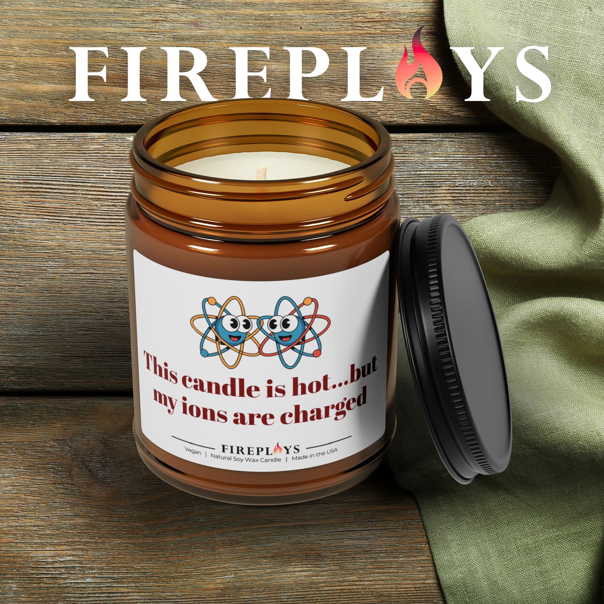 Chemistry Teacher Lover Gift Soy Candle: This ION is charged joke.