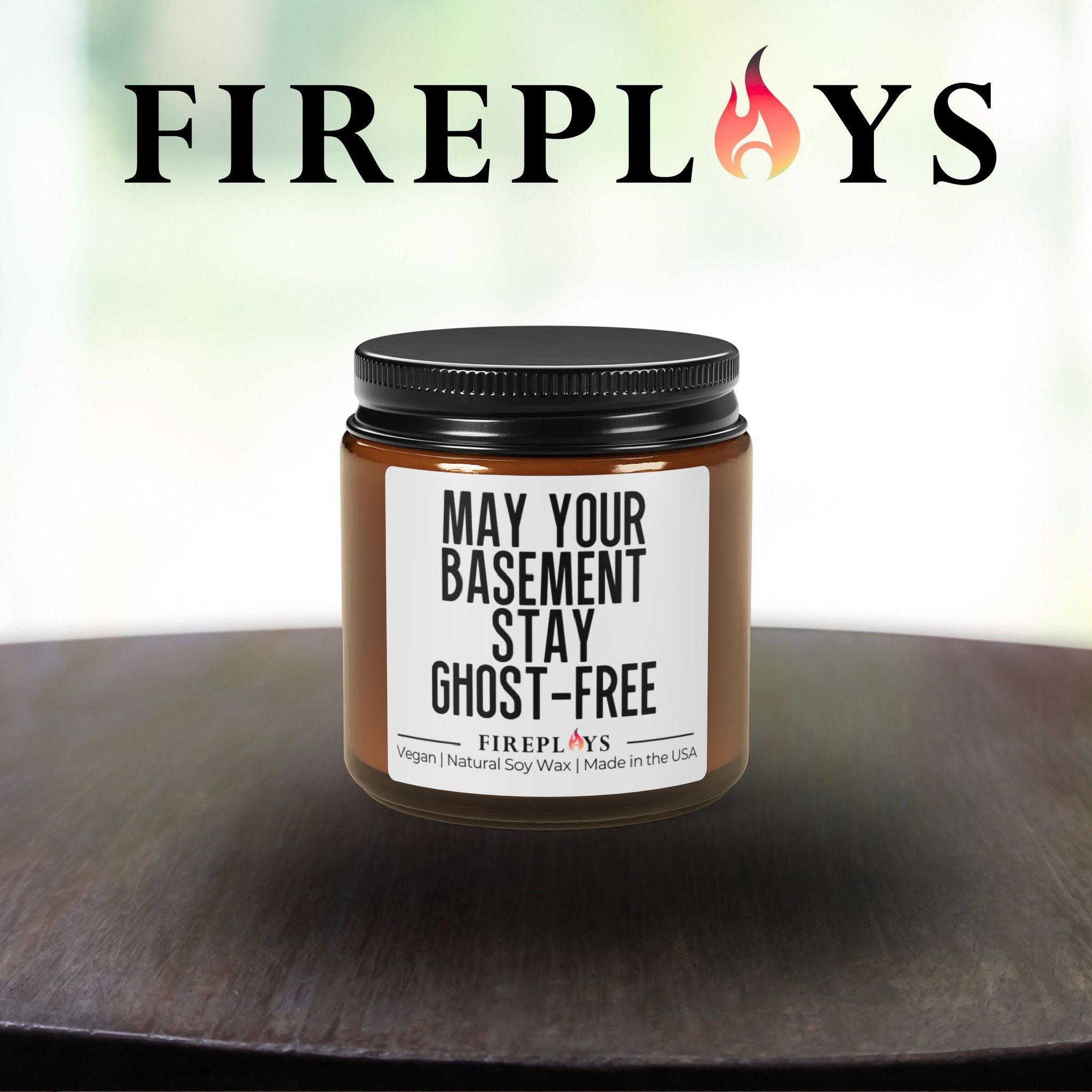 ghost free basement candle, funny homeowner new home gift funny home decor funny housewarming gift congrats gift soy scented candle