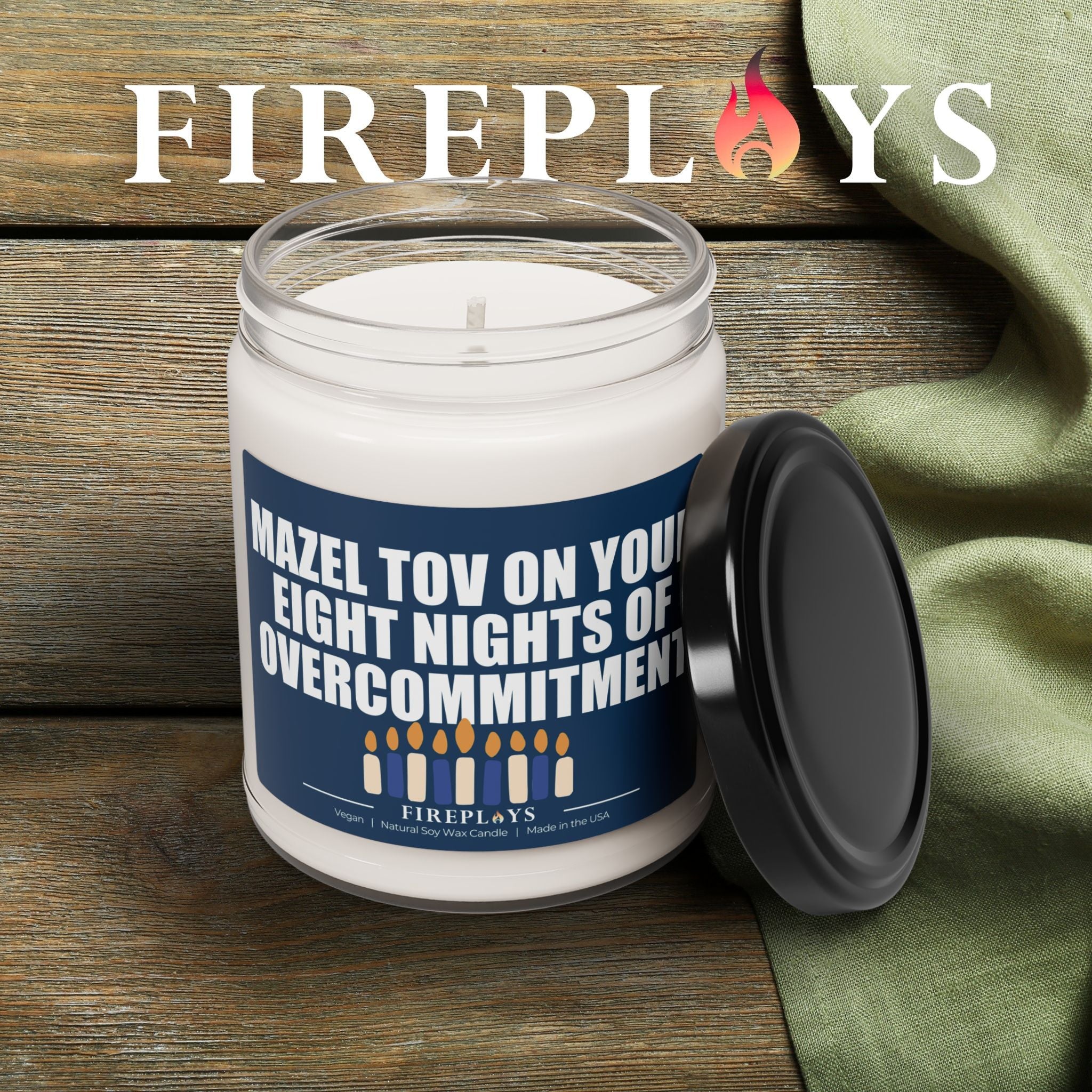 Mazel Tov on Your Eight Nights of Overcommitment Hanukkah Candle Gift