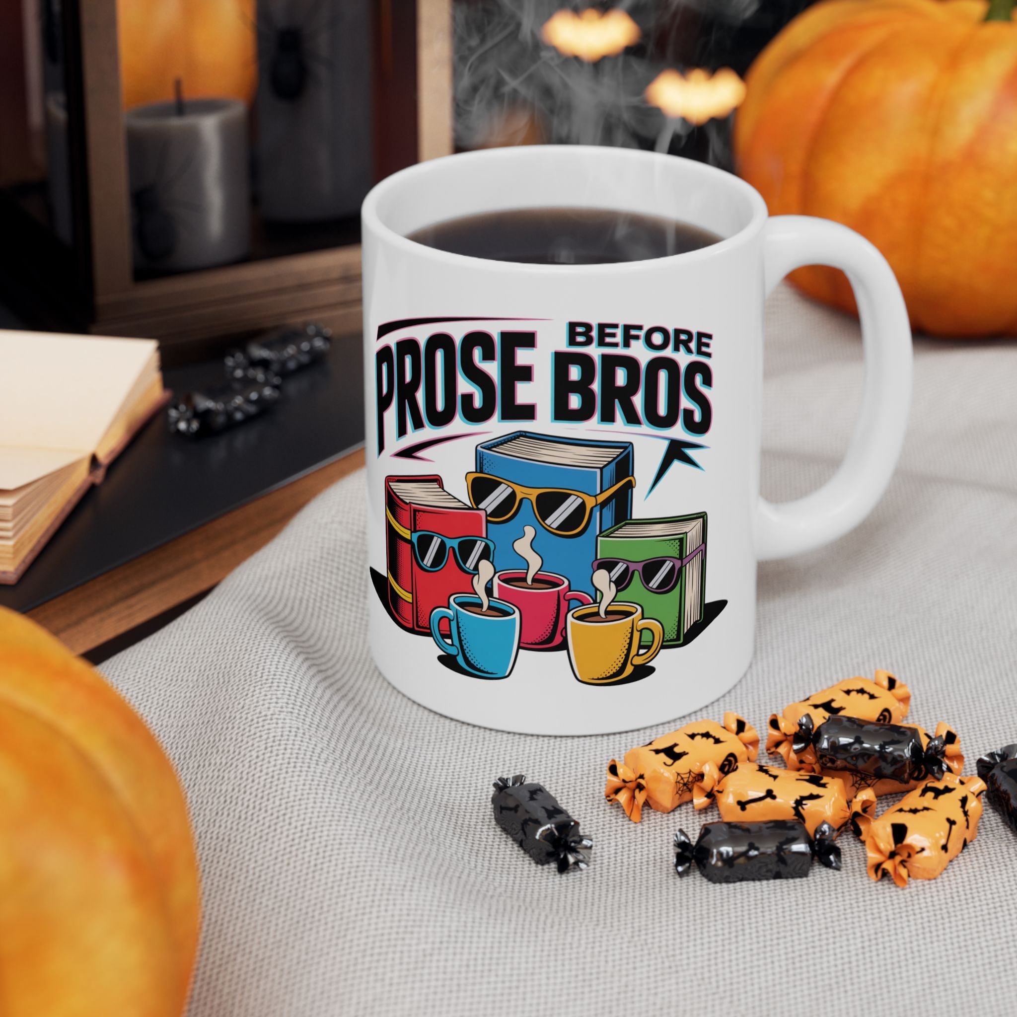Prose Before Bros English Teacher Unique Ceramic Gift Coffee Mug