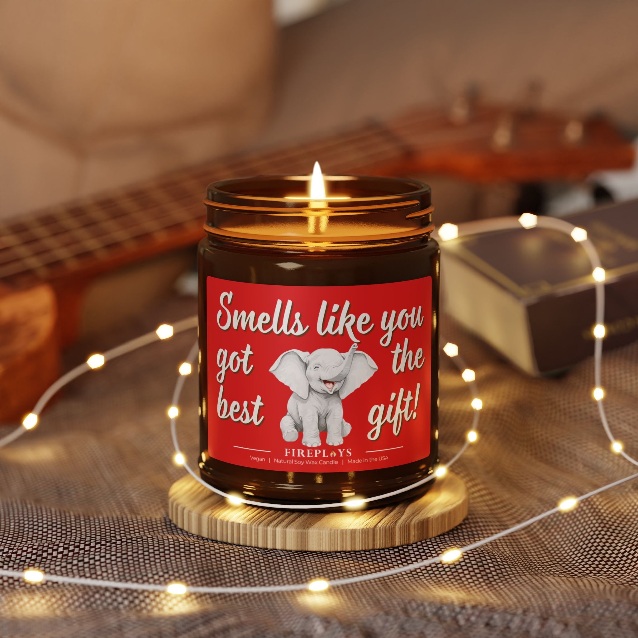 Funny White Elephant Gift Candle