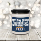 Mazel Tov on Your Eight Nights of Overcommitment Hanukkah Candle Gift