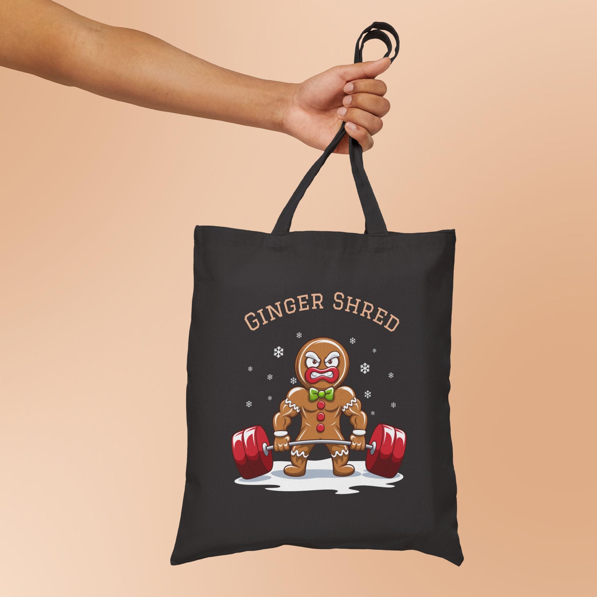 Black Tote- Weightlifting GingerBread Weightlifter Shred Man