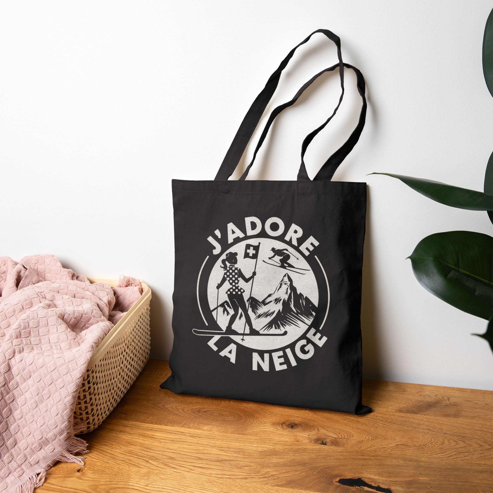 J'adore la Neige French Switzerland Ski Lover Tote