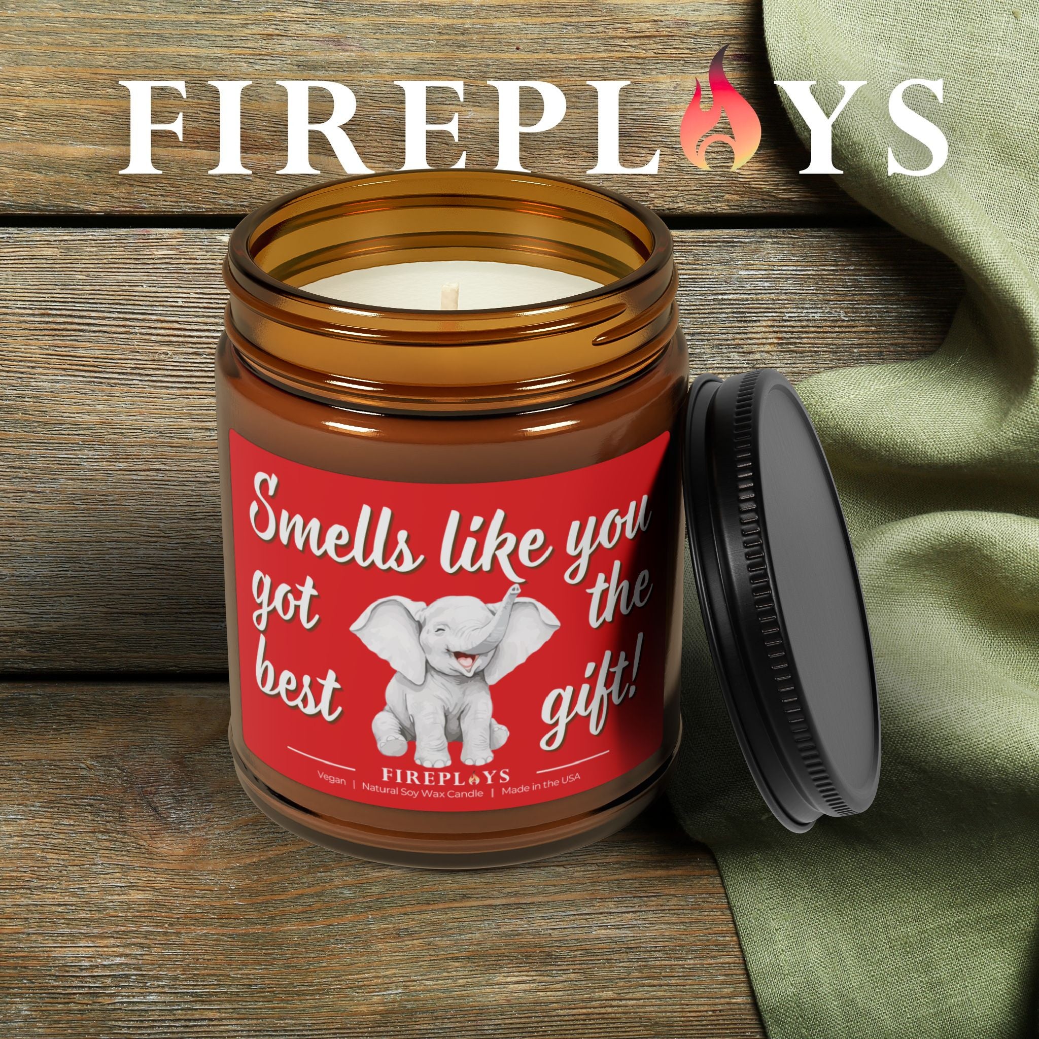 Funny White Elephant Gift Candle