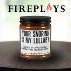 Your Snoring Is My Lullaby - funny candle for him, gift candle, funny snoring gift, couples candle, scented candle for her