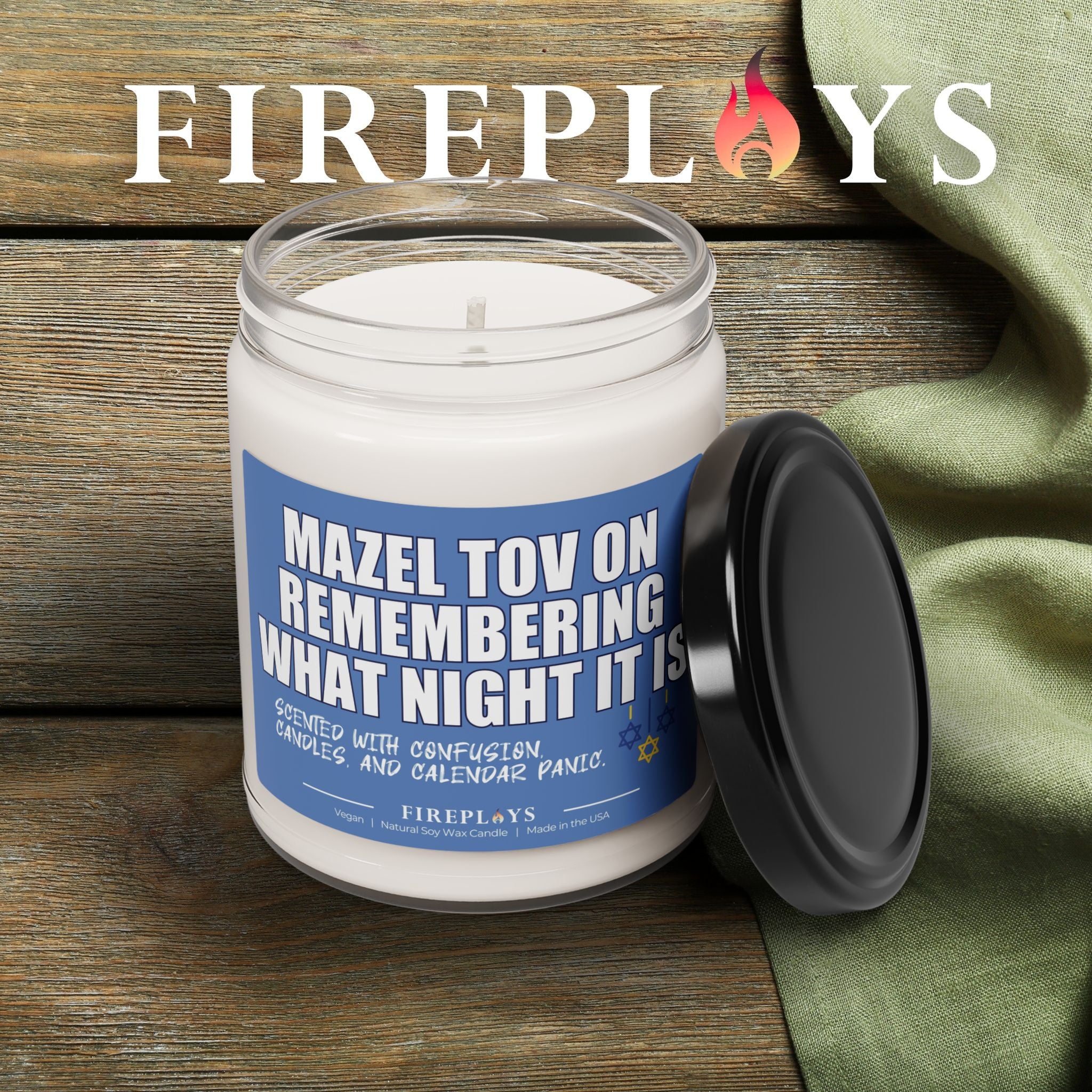Mazel Tov on Remembering What Night It Is Hannukah Funny Candle Gift