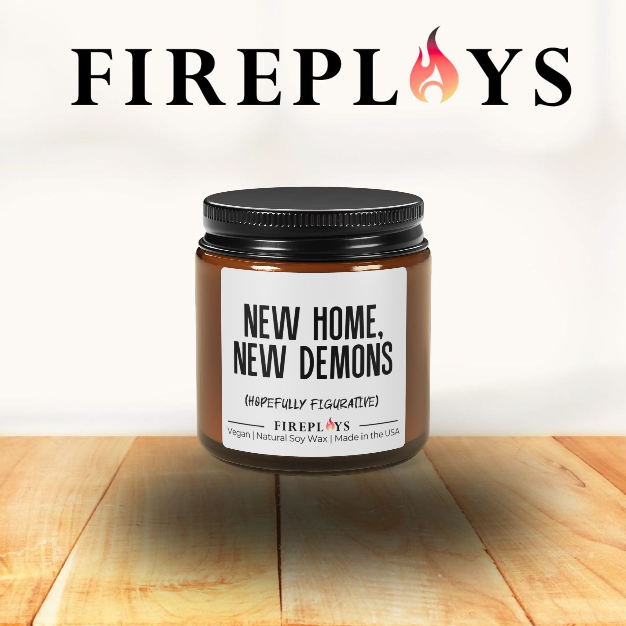 new home new demons candle, congrats gift soy scented candle new home gift funny housewarming gift homeowner funny home decor