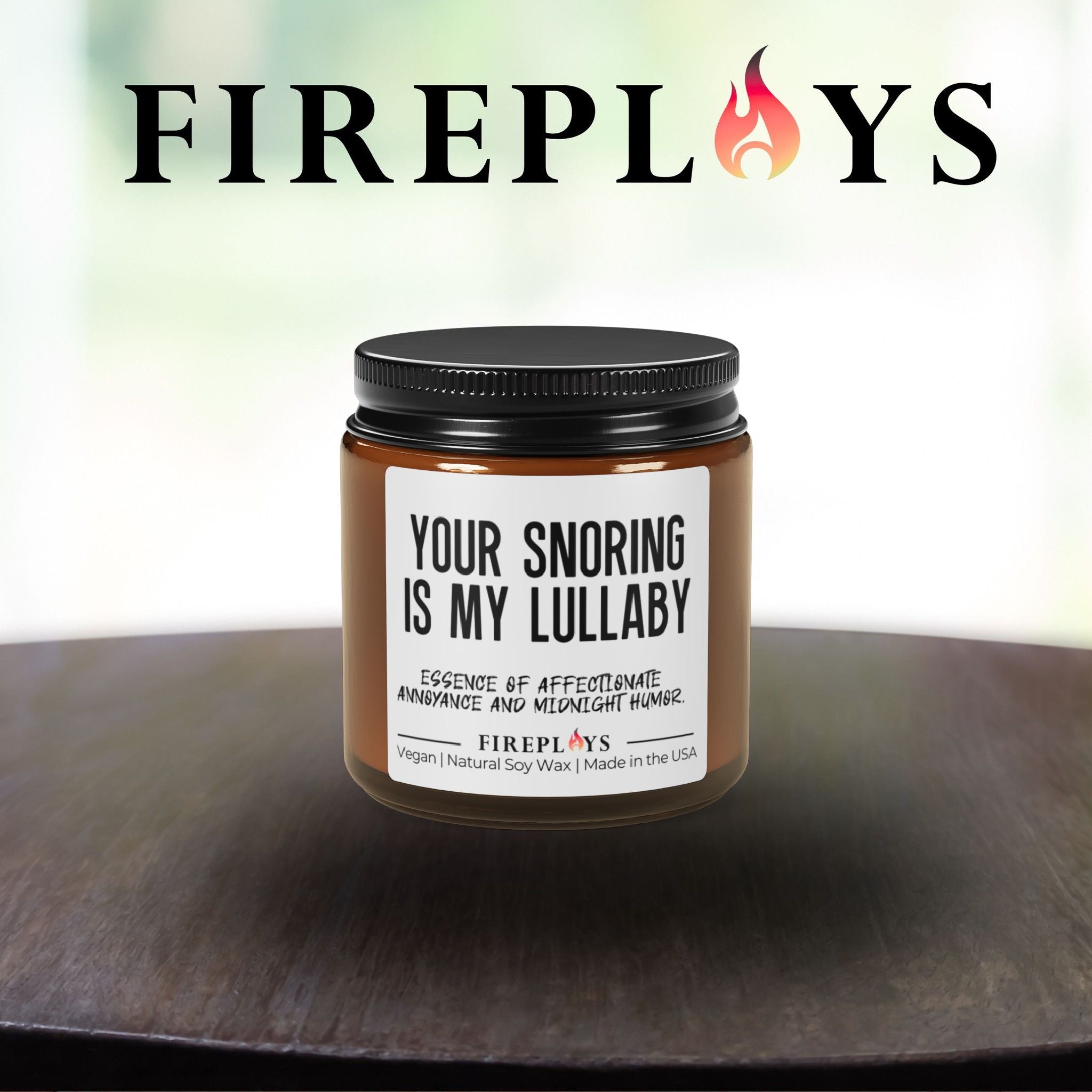 Your Snoring Is My Lullaby - funny candle for him, gift candle, funny snoring gift, couples candle, scented candle for her