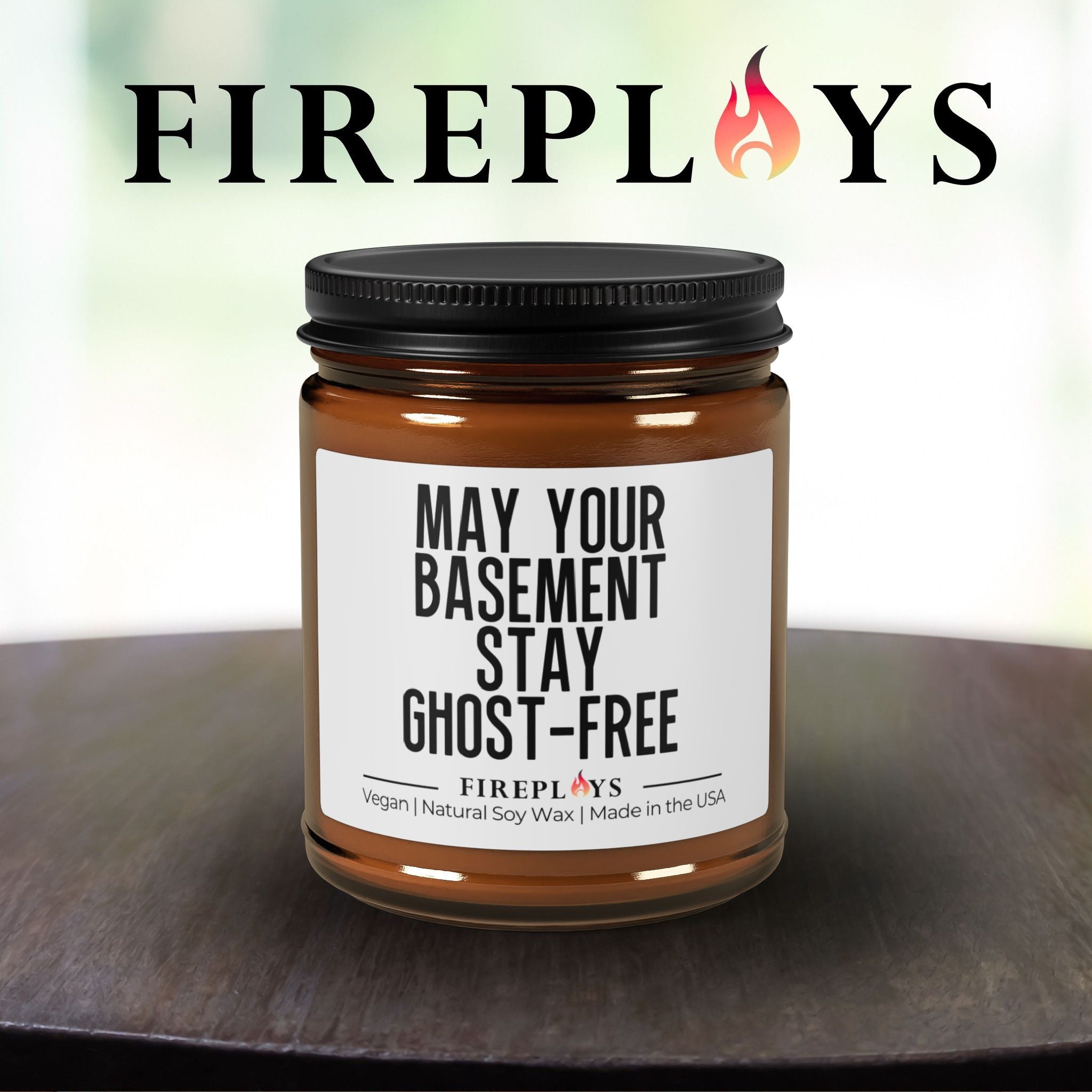 ghost free basement candle, funny homeowner new home gift funny home decor funny housewarming gift congrats gift soy scented candle