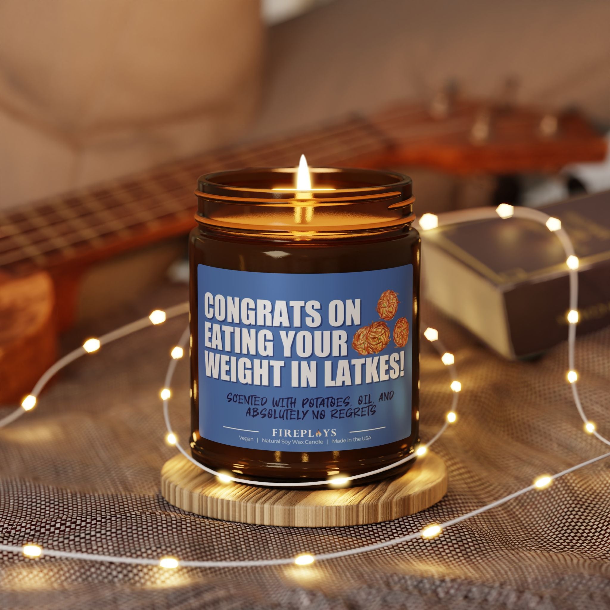 Congrats on your weight in Latkes Hannukah Holiday Soy Scented Gift Candle
