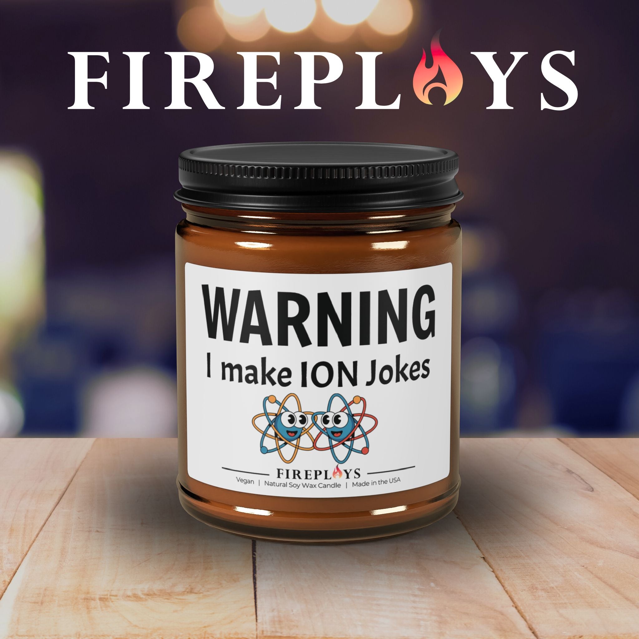 Warning I Make ION jokes Candle Gift for Chemistry Teacher Appreciation