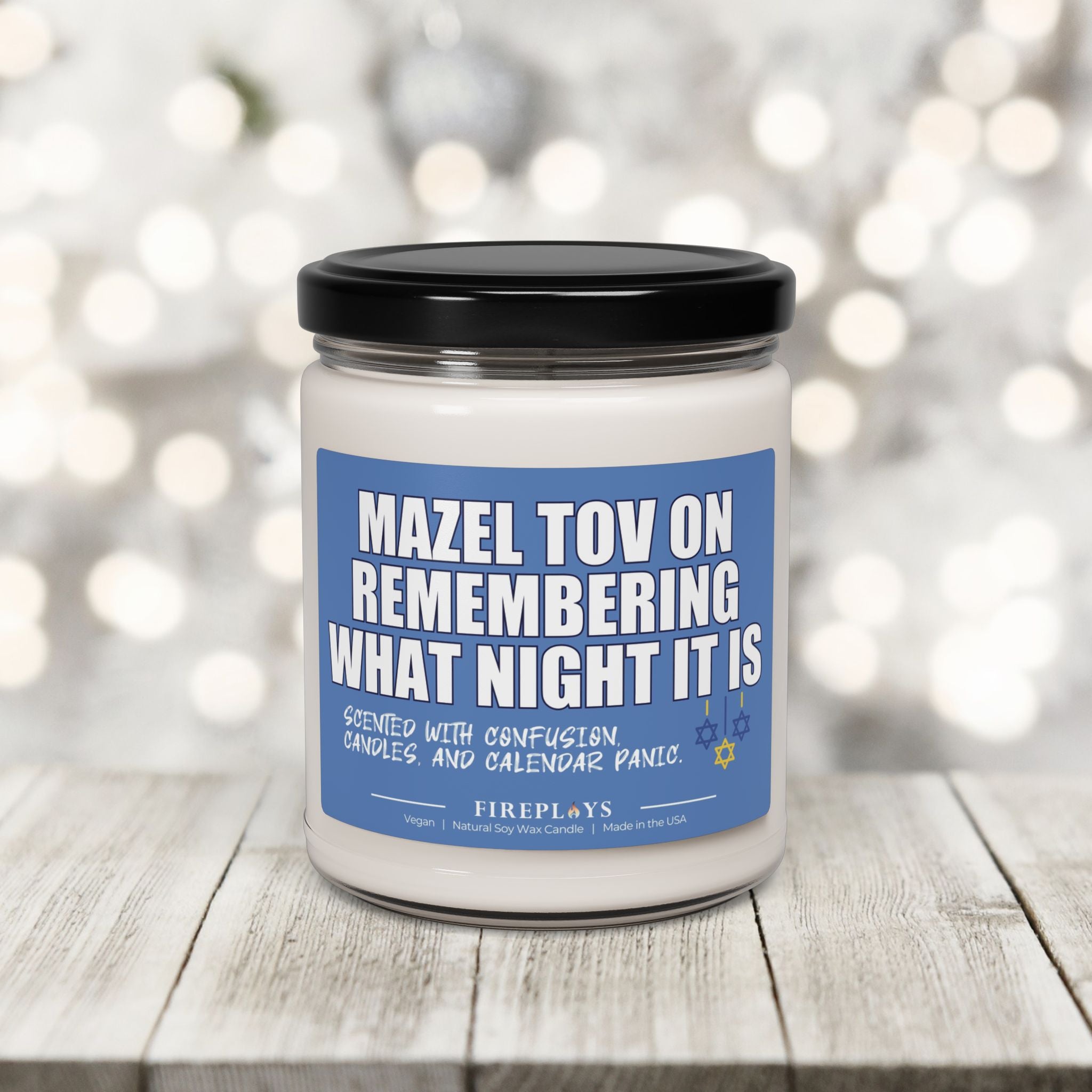Mazel Tov on Remembering What Night It Is Hannukah Funny Candle Gift