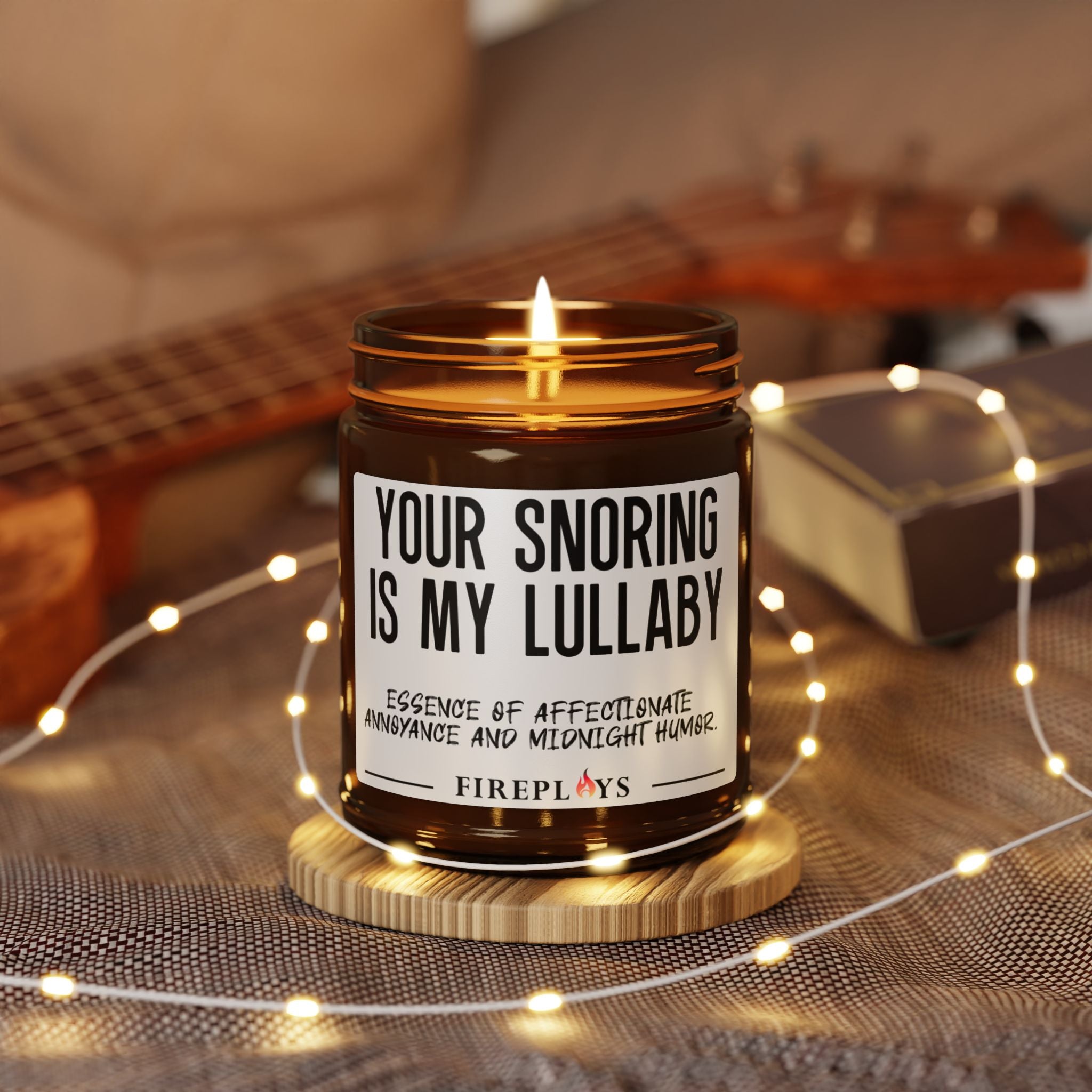 Your Snoring Is My Lullaby - funny candle for him, gift candle, funny snoring gift, couples candle, scented candle for her