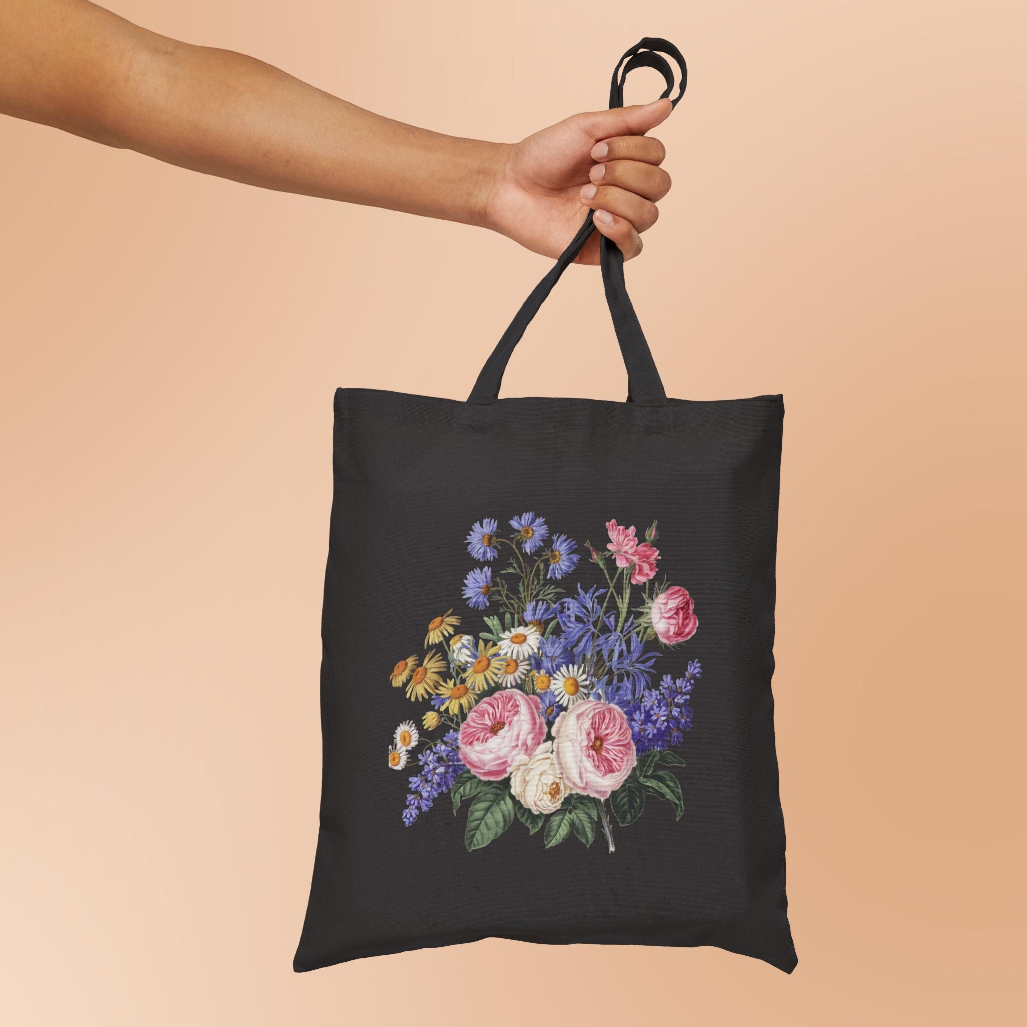 Tote_ Vintage Style Boho Flower bouquet (2)