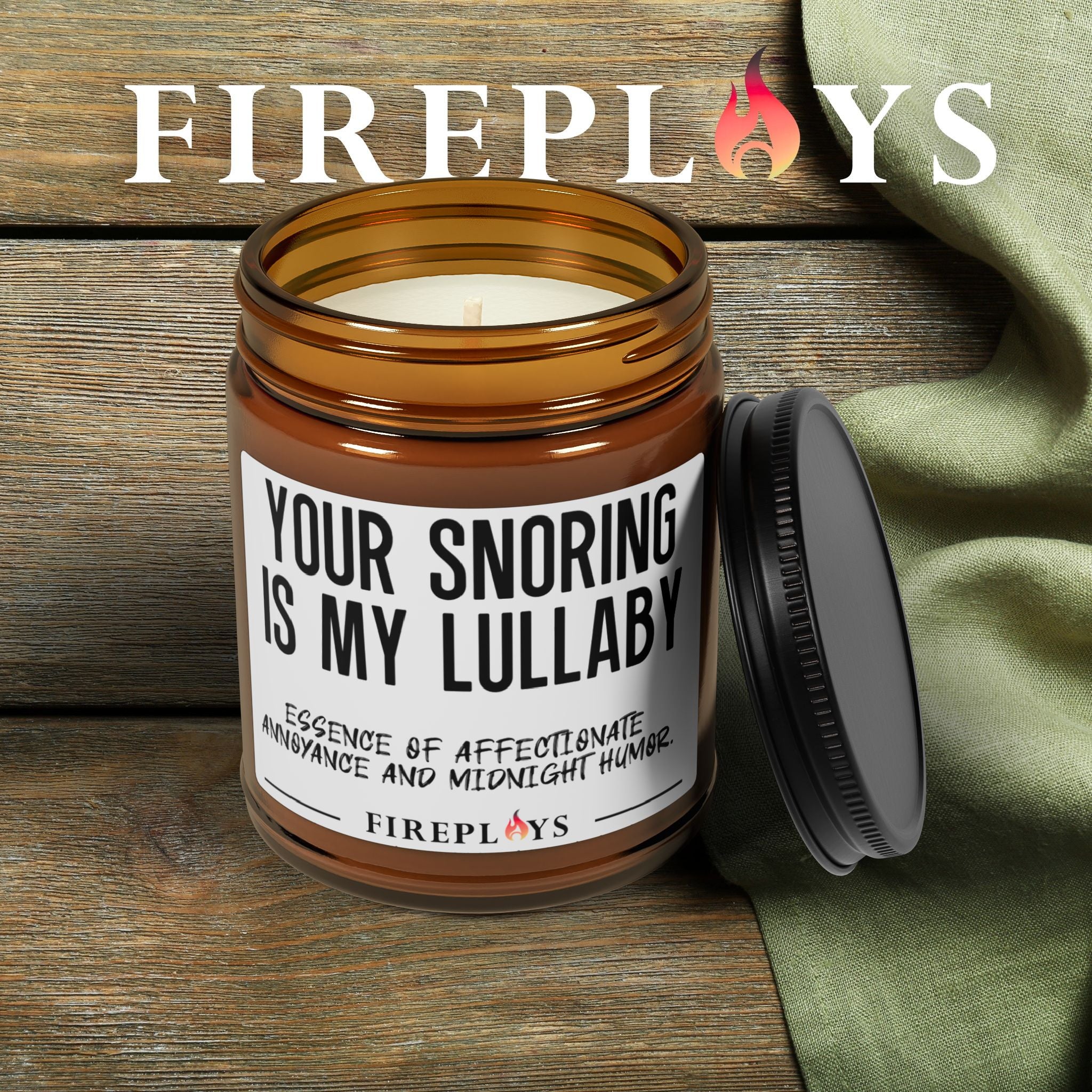 Your Snoring Is My Lullaby - funny candle for him, gift candle, funny snoring gift, couples candle, scented candle for her