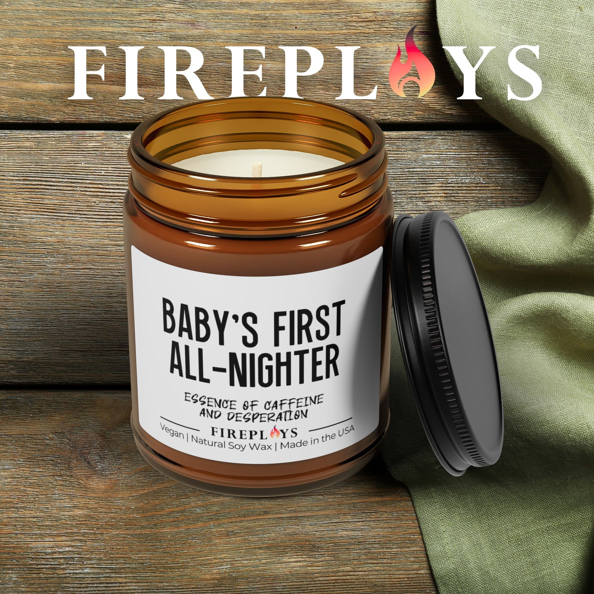 Baby'S First All-Nighter -New parents, new baby candle, funny gift candle, humor candle gift