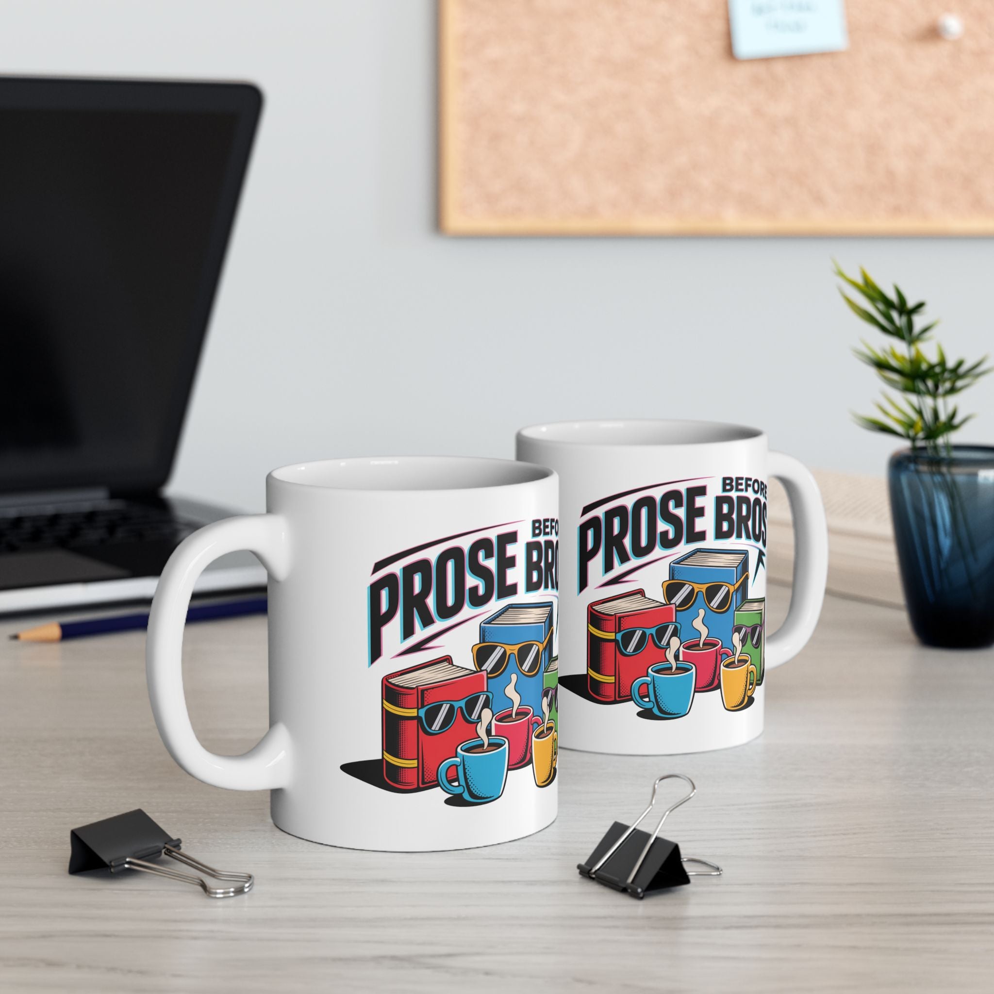 Prose Before Bros English Teacher Unique Ceramic Gift Coffee Mug