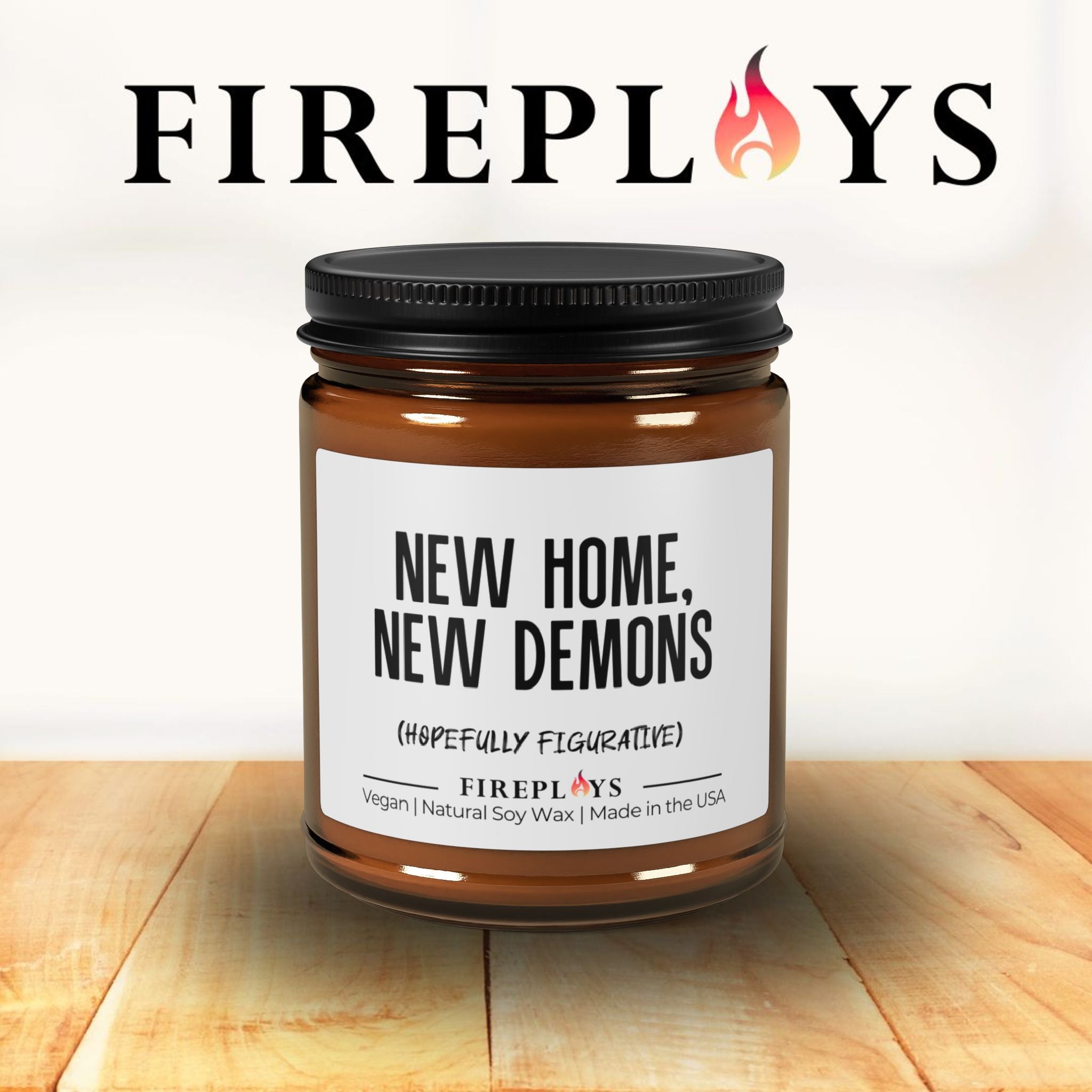 new home new demons candle, congrats gift soy scented candle new home gift funny housewarming gift homeowner funny home decor