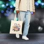 Tote_ Vintage Style Boho Flower bouquet (2)