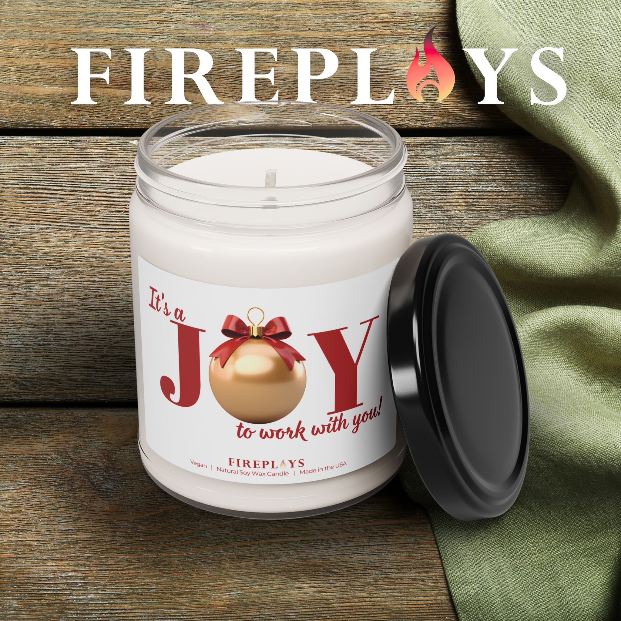 It's a joy to work with you winter holiday gift candle for Coworker