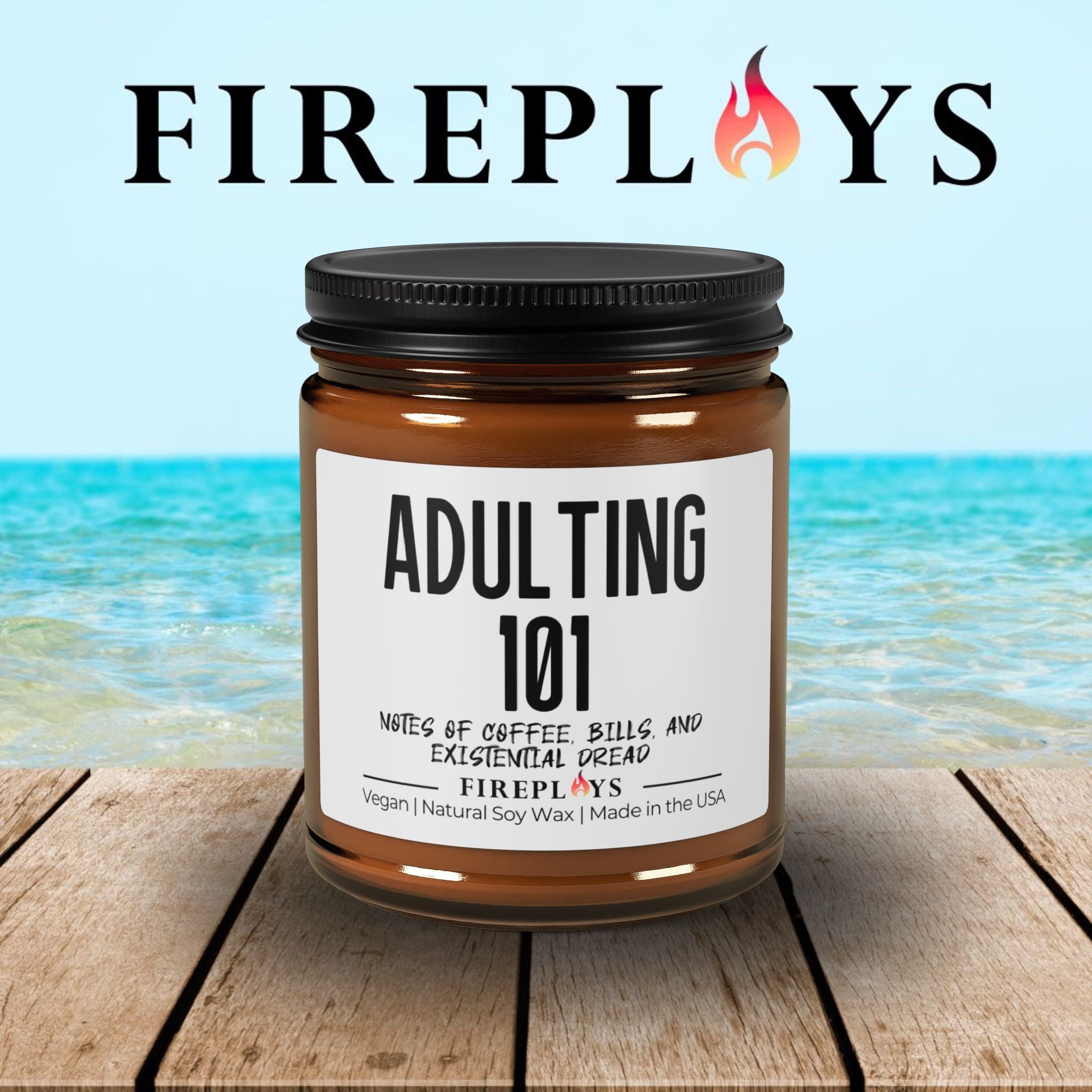 Adulting 101 --adulting 101 candle, funny gift candle, humor candle gift, scented candle with message