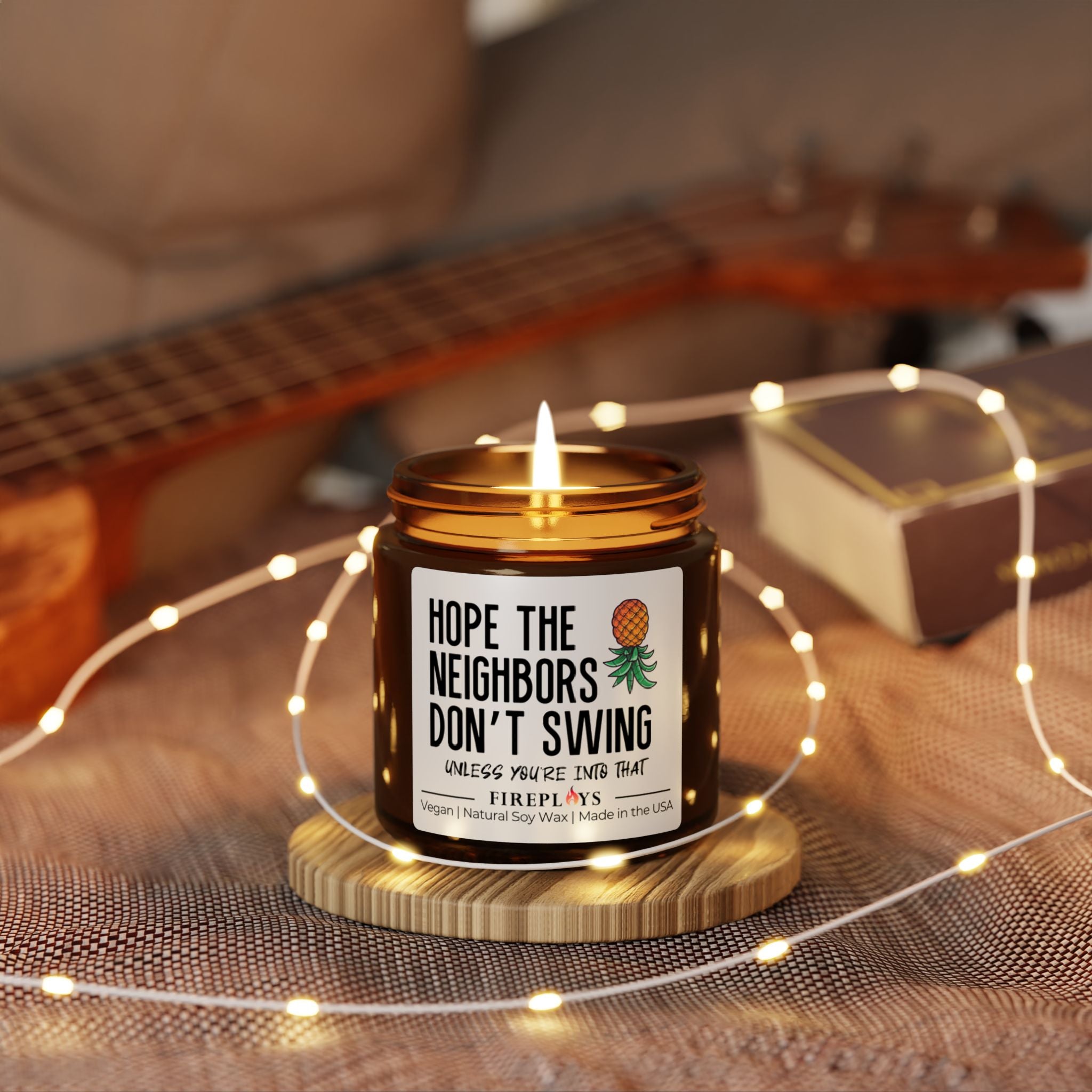 upside down pineapple gift, swingers, funny housewarming gift congrats gift homeowner soy scented candle funny home decor new home gift