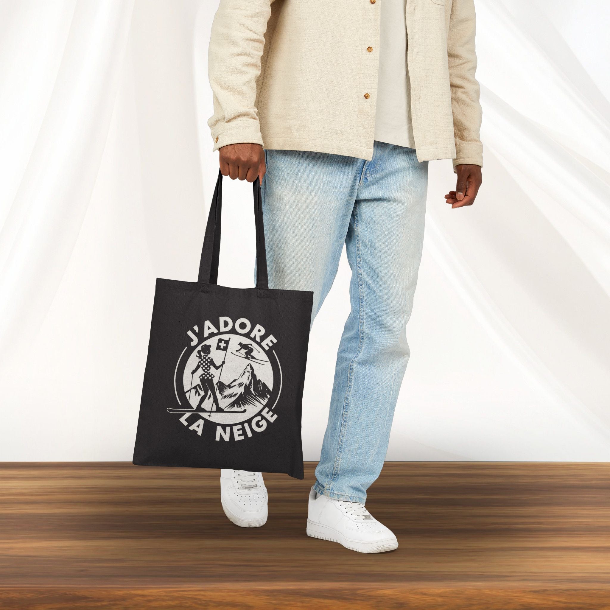 J'adore la Neige French Switzerland Ski Lover Tote