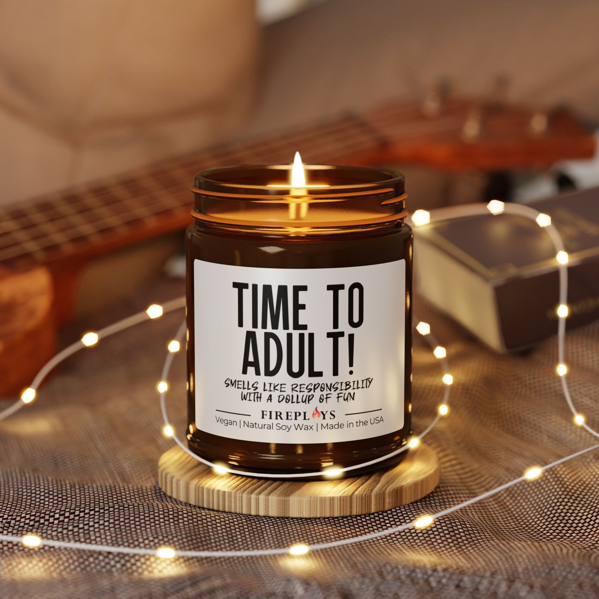 time to adult! candle, funny gift candle, humor candle gift, scented candle with message