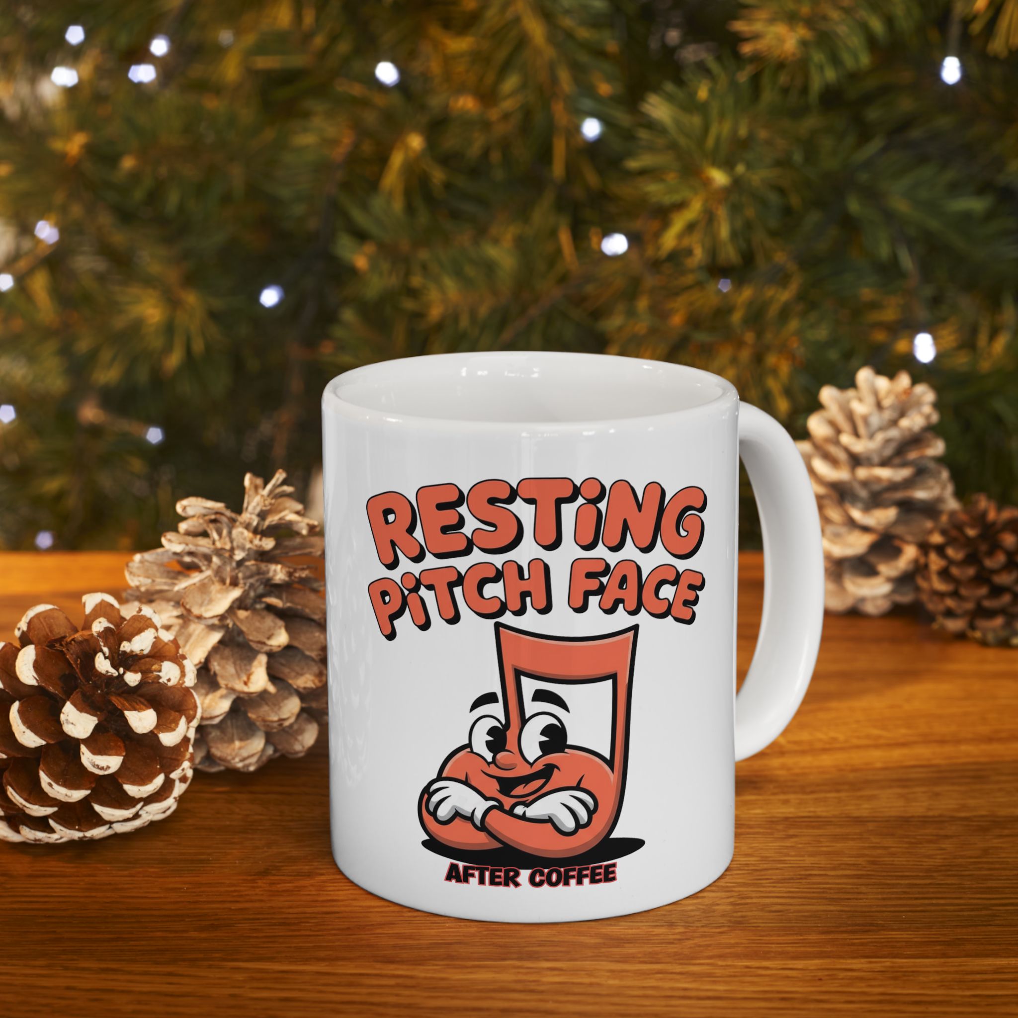 Resting Pitch Face RBF Funny Coffee Mug for Music Lovers and Teacher Band Gift