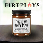 Happy place gift candle, mom candle,  mother's day candle, this is my happy place candle, funny gift candle, humor candle gift