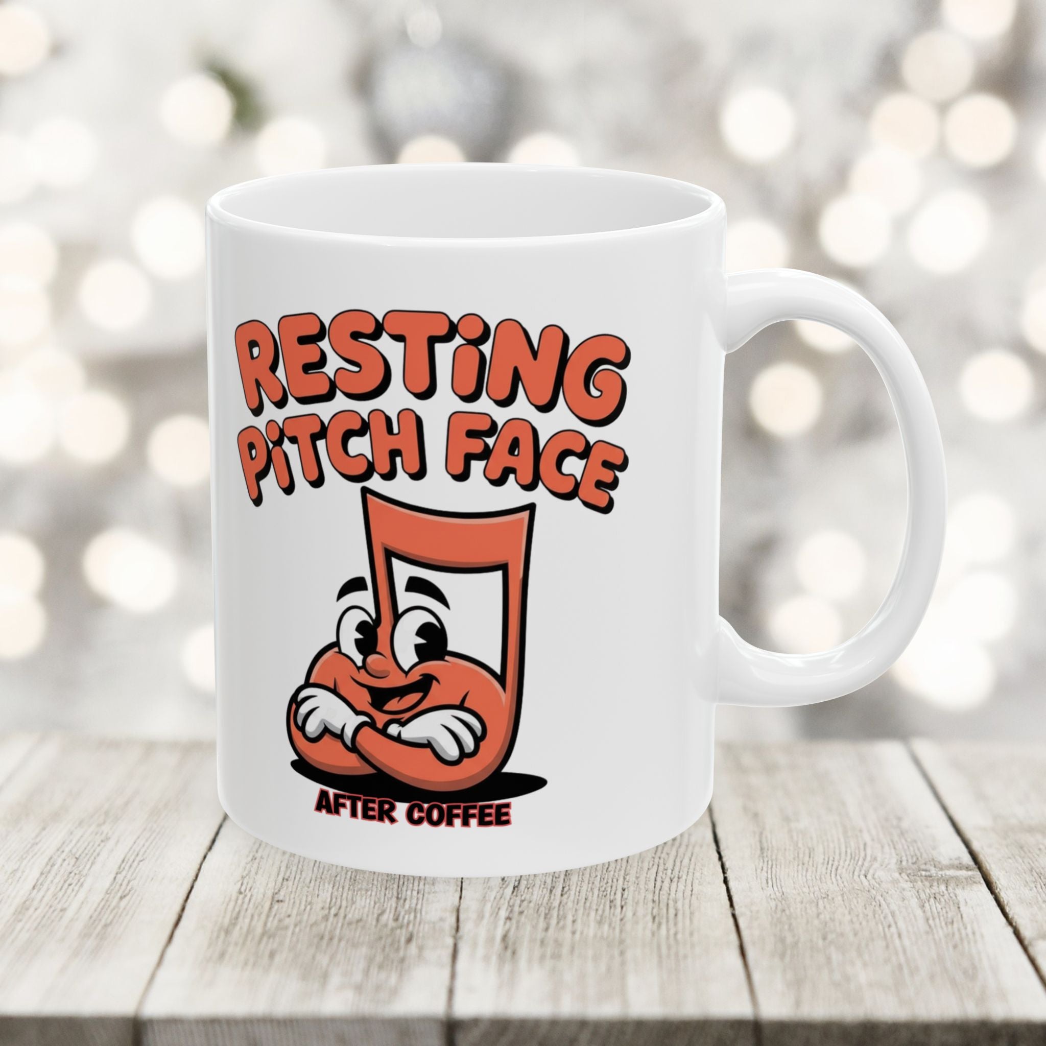 Resting Pitch Face RBF Funny Coffee Mug for Music Lovers and Teacher Band Gift