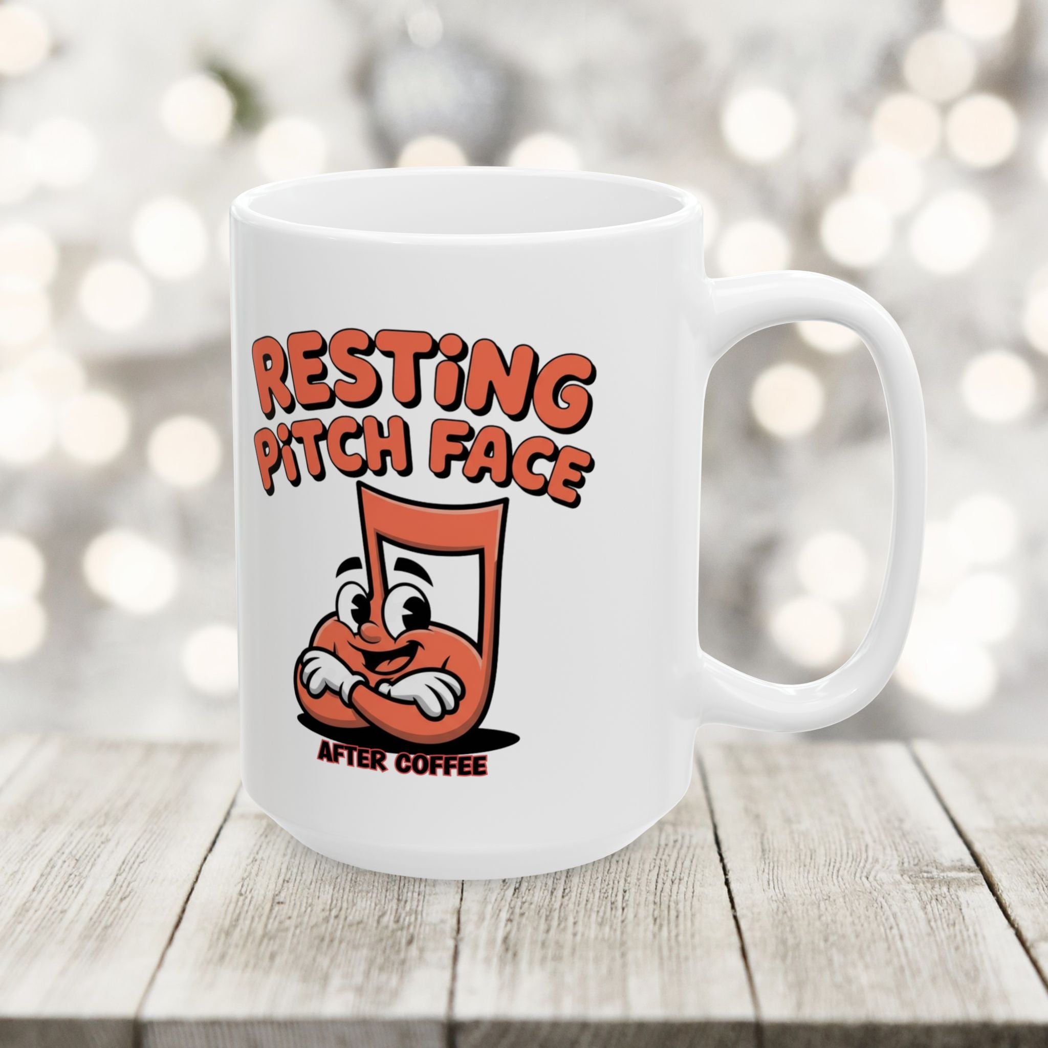 Resting Pitch Face RBF Funny Coffee Mug for Music Lovers and Teacher Band Gift