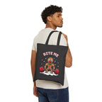 Bite Me Funny Weightlifting GingerBread Man Gift Tote