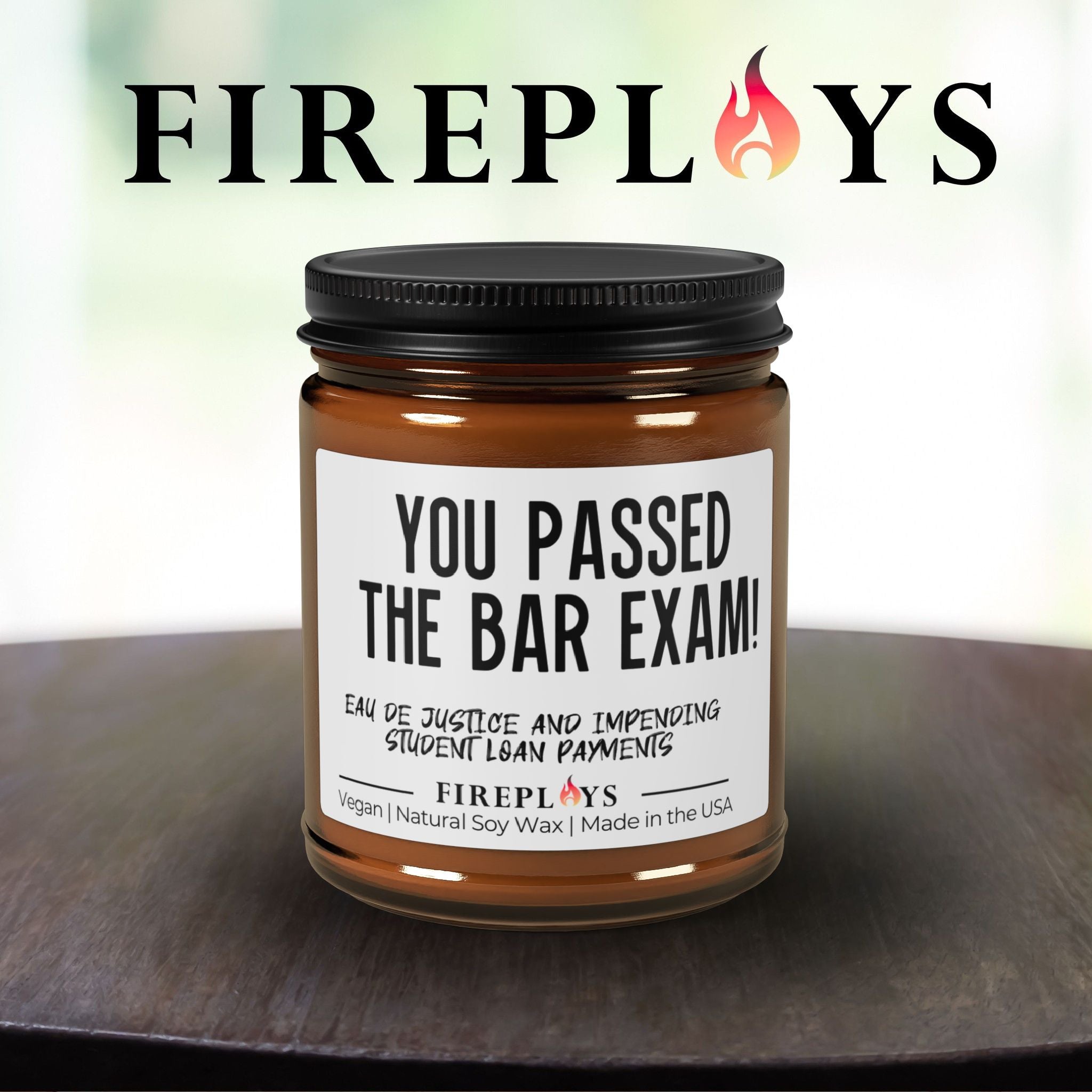 Lawyer gift candle, bar exam gift candle,
