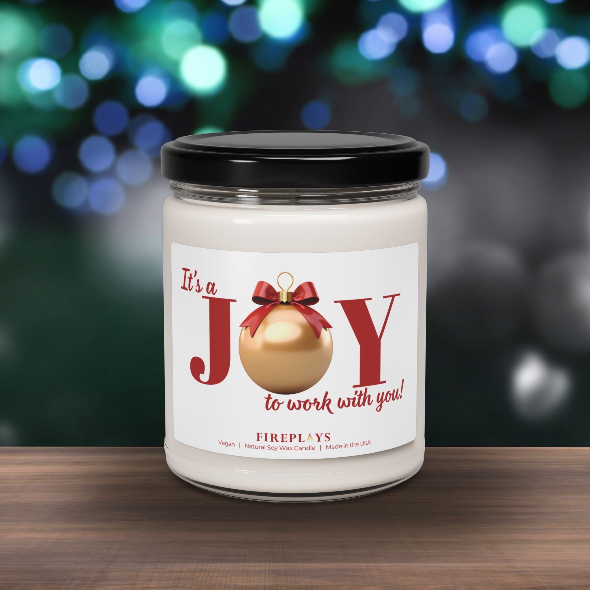 It's a joy to work with you winter holiday gift candle for Coworker