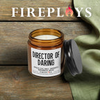 candles for the adventurous, Director Of Daring candle, novelty candle, unique candle gifts,