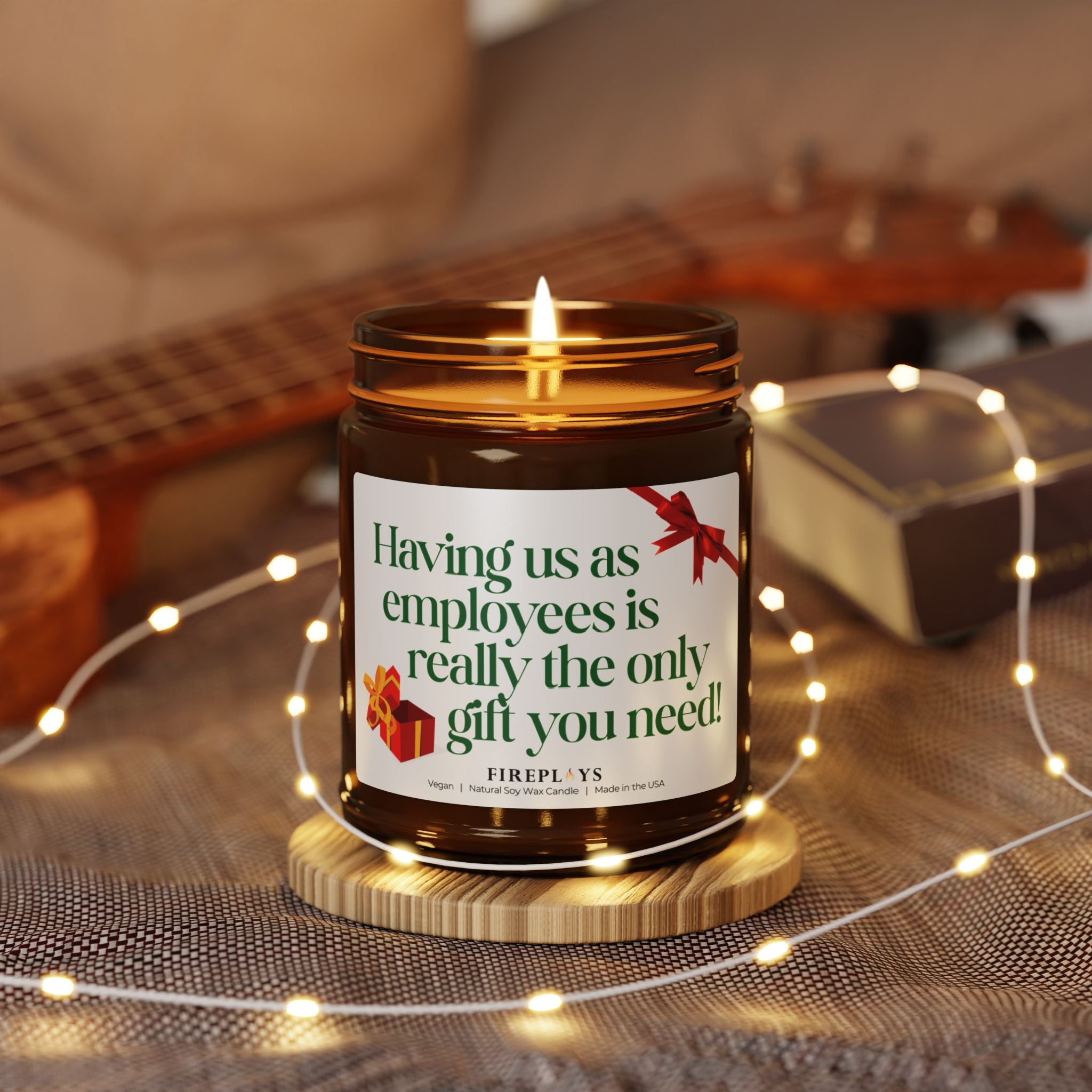 Funny Scented Holiday Christmas gift candle for sarcastic for boss