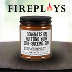 Quitting job candle, funny moving on candle, gift idea, funny gift candle, scented humor candle gift, personalized with message,