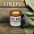 Boss Mode Activated -funny boss gift, office humor candle, promotion gift, boss gift, humor candle,