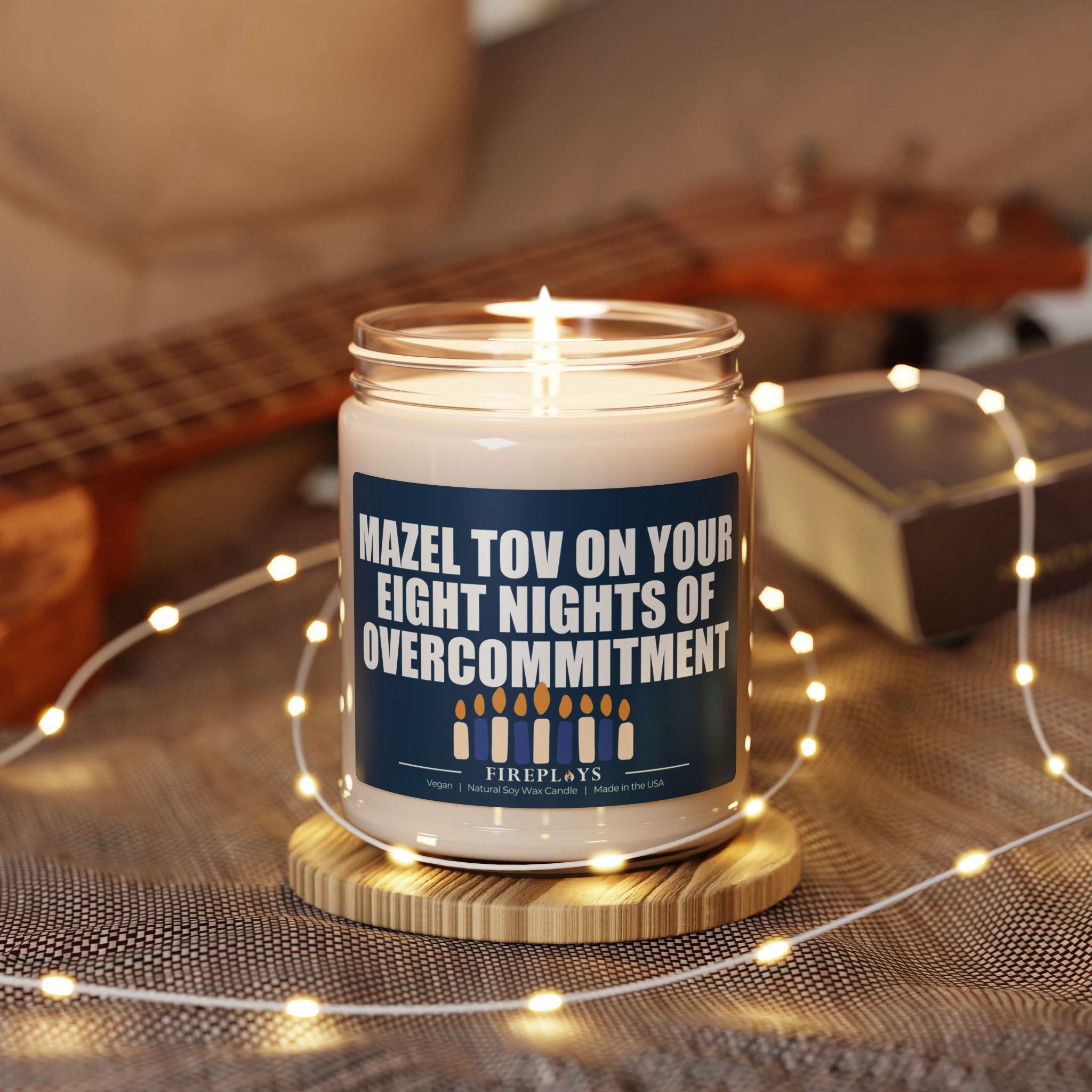 Mazel Tov on Your Eight Nights of Overcommitment Hanukkah Candle Gift