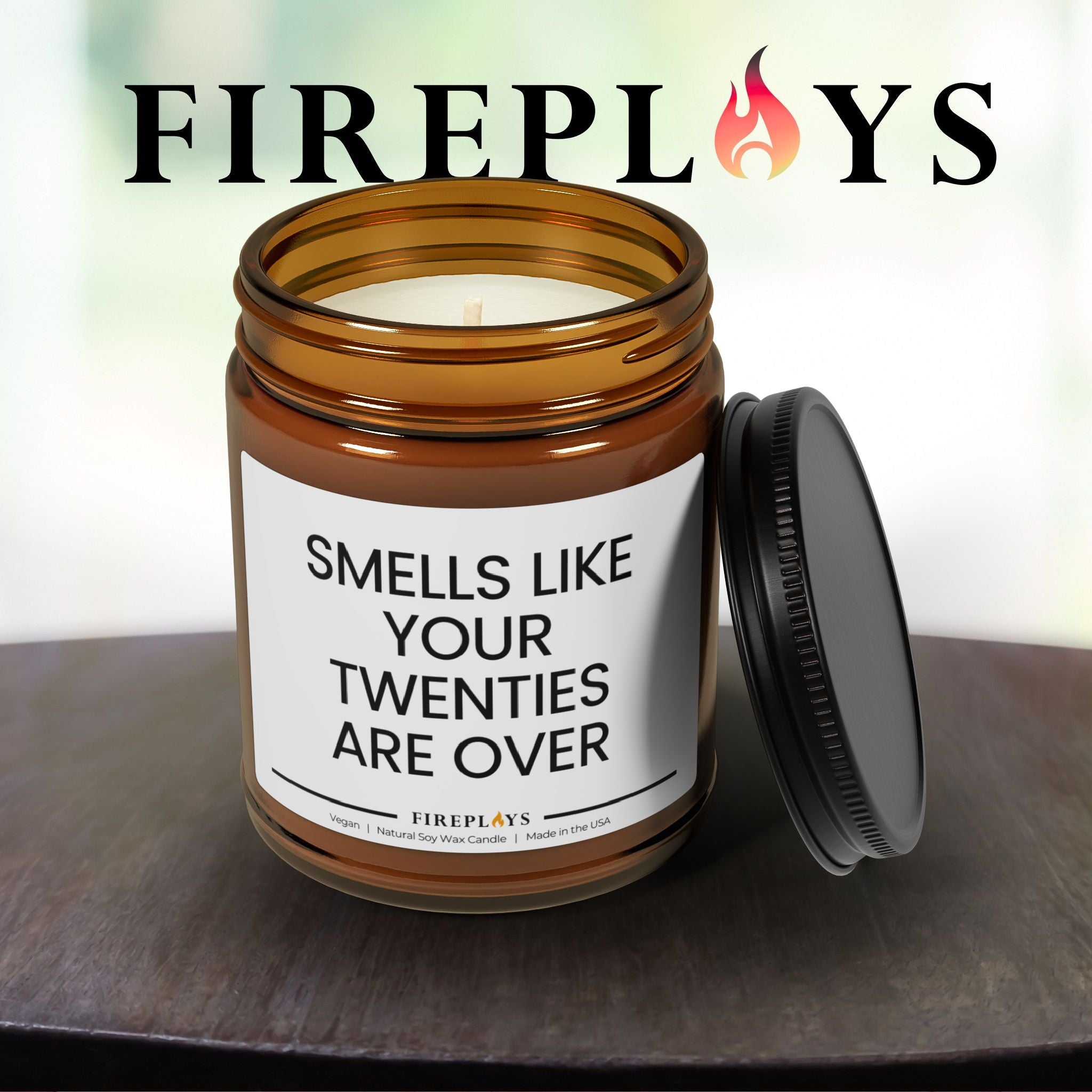 Funny 30th Birthday Milestone Candle: Your 20&#39;s are over Amber Jar Soy Candle home decor