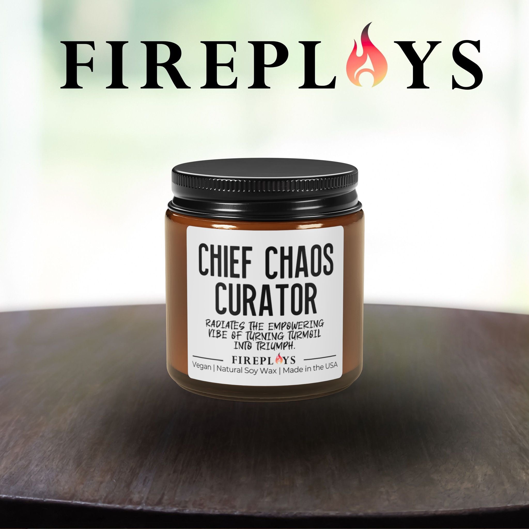 chief chaos curator candle, funny gift candle for chaos, scented soy candle, humor candle gift