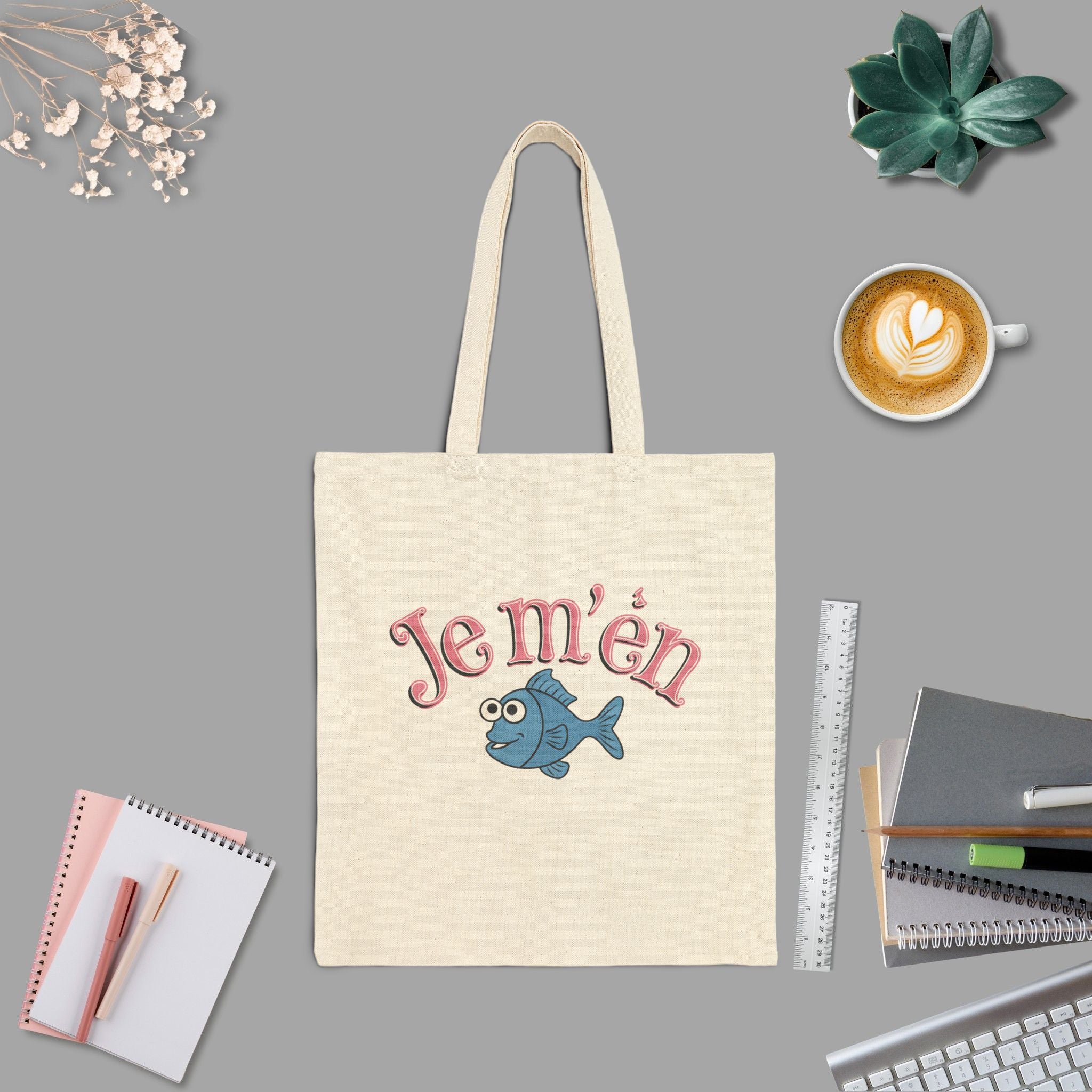 Je M'en Fish (Fiche) French Tote Bag