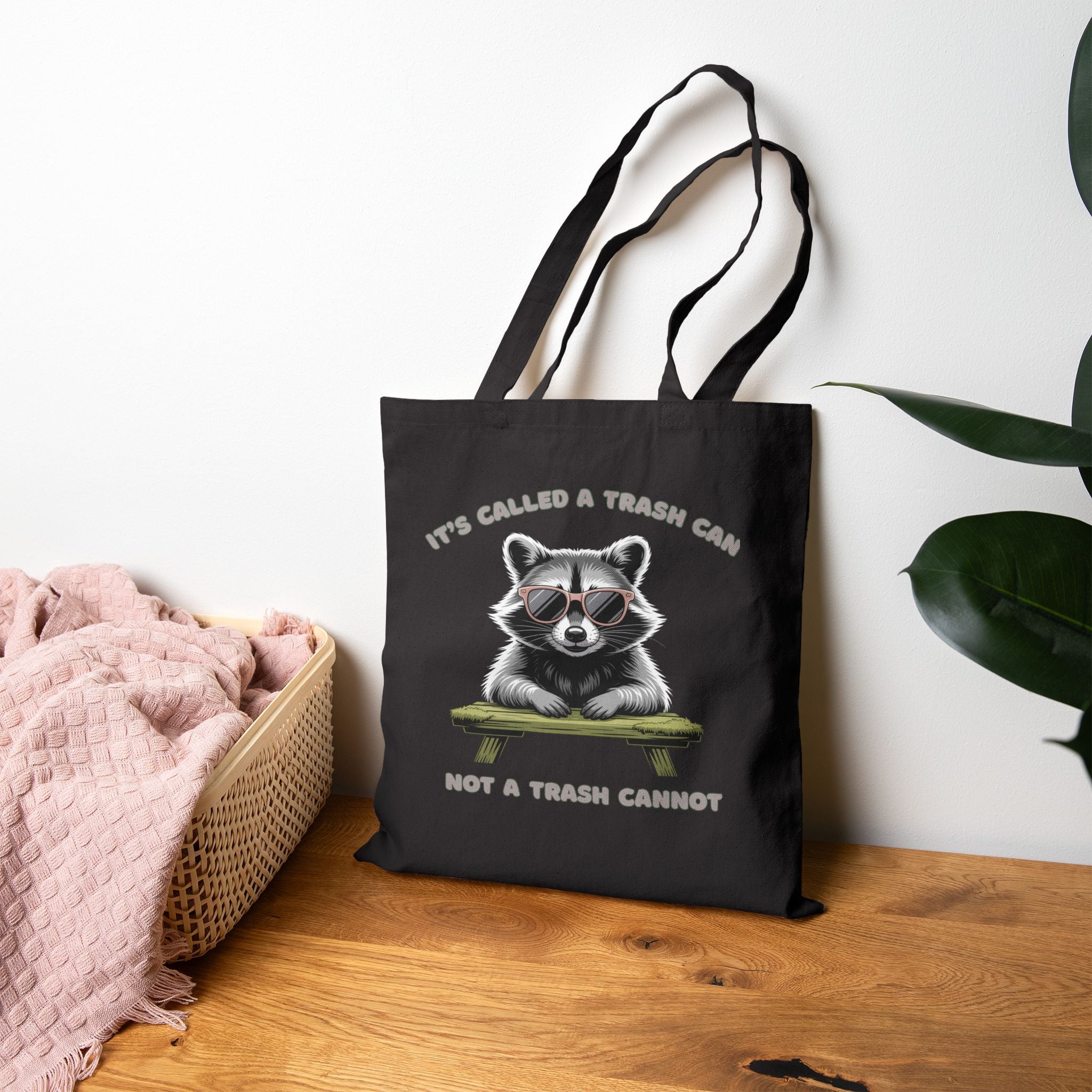Funny Raccoon Trash Can Motivation Gift Tote