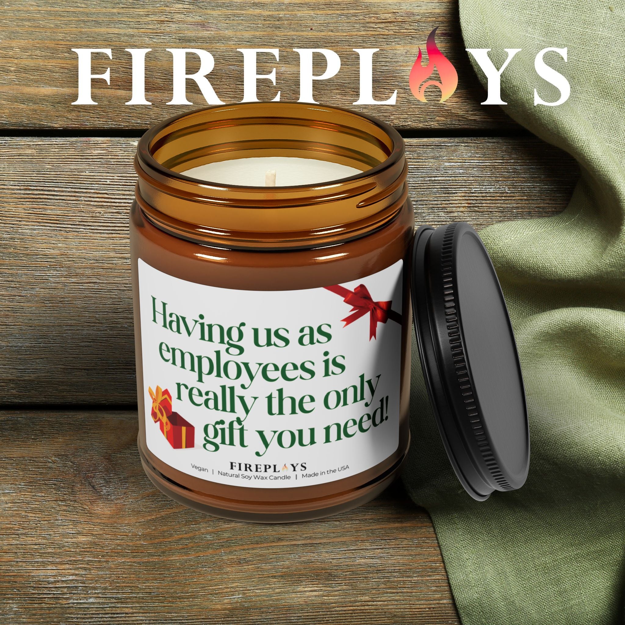 Funny Scented Holiday Christmas gift candle for sarcastic for boss